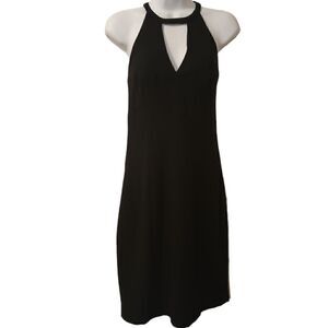 Tracy Reese black wool blend halter dress size 8